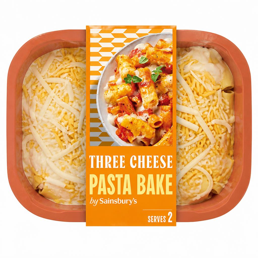 Sainsbury's Three Cheese Pasta Bake Ready Meal For 2 750g