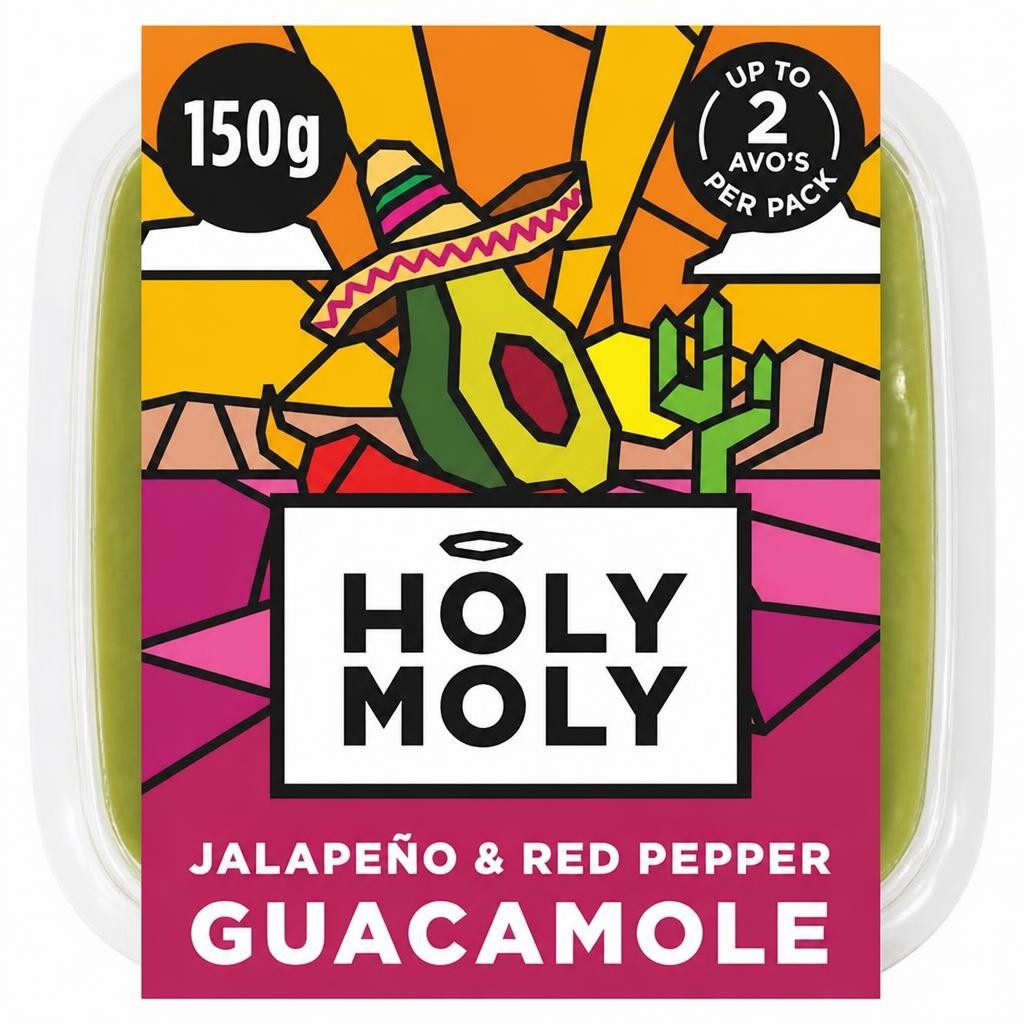 Holy Moly Guacamole Jalapeno & Red Pepper 150g