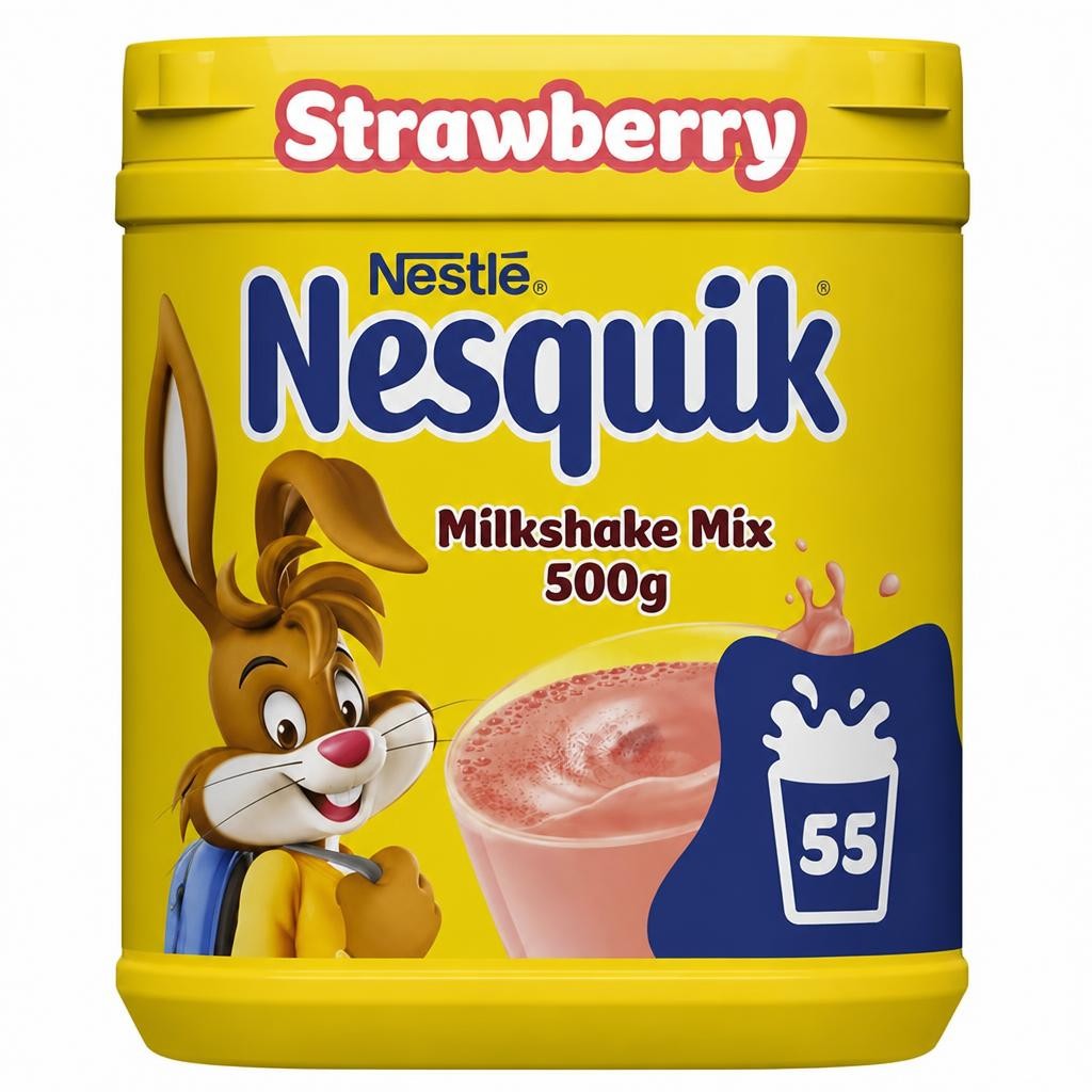 Nesquik Strawberry Flavoured Milkshake Powder 500g Tub