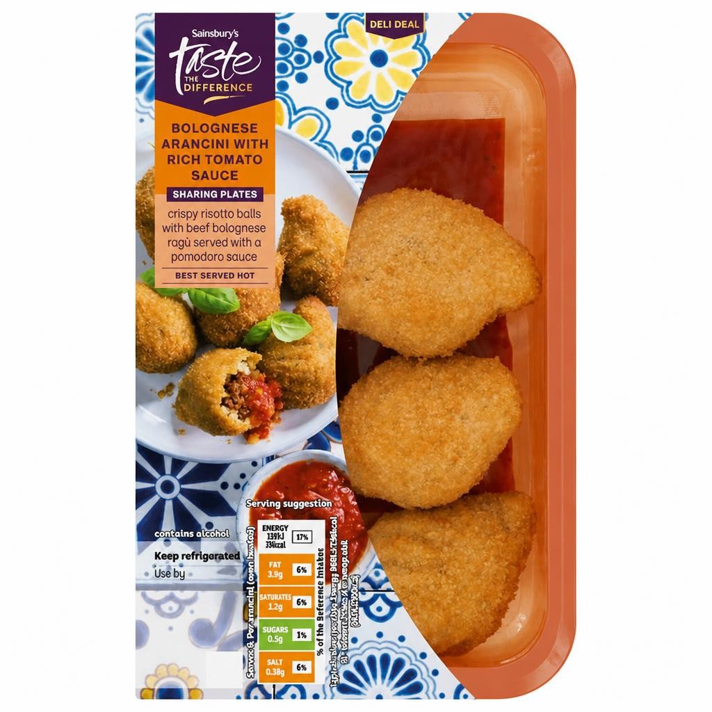 Sainsbury's Bolognese Arancini with Rich Tomato Sauce, Taste the Difference 210g