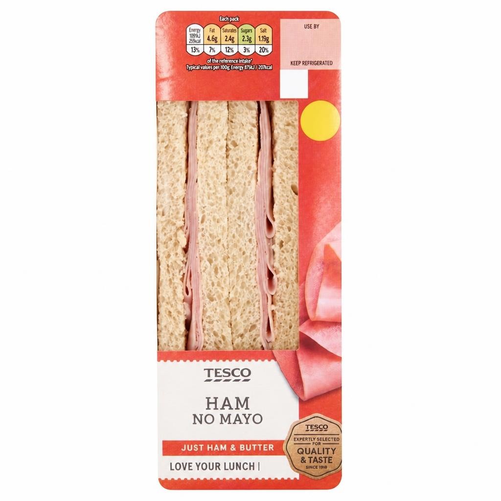 Tesco Just Ham Sandwich