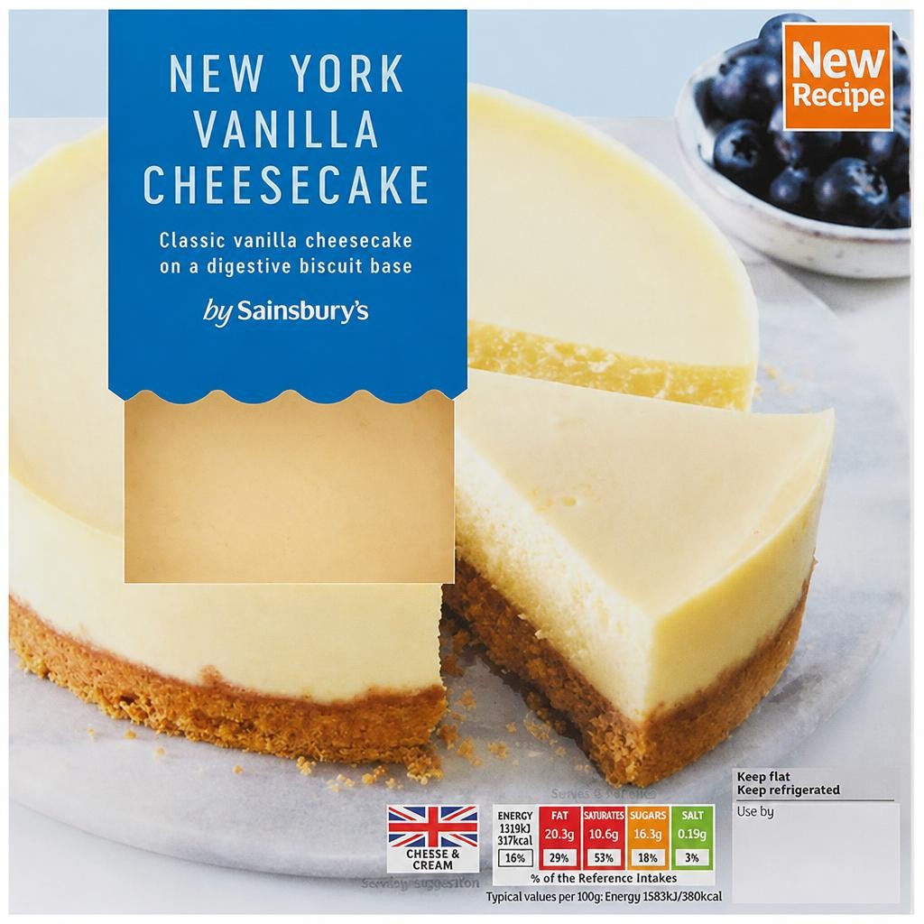 Sainsbury's New York Vanilla Cheesecake 500g