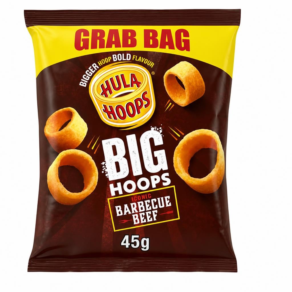 Big Hoops BBQ Beef Grab Bag Crisps 45g