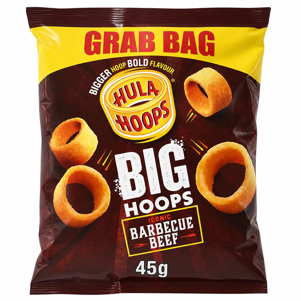 Big Hoops BBQ Beef Grab Bag Crisps 45g