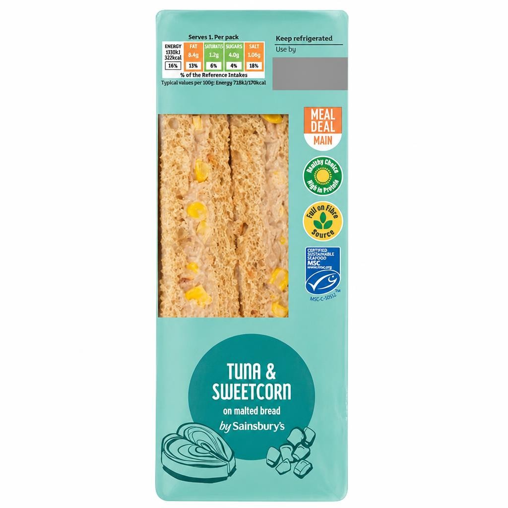 Sainsbury's Tuna & Sweetcorn on Malted Bread Sandwich