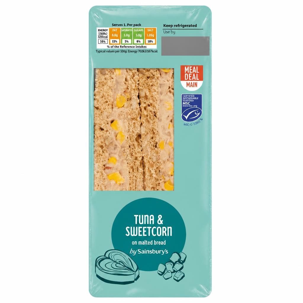 Sainsbury's Tuna & Sweetcorn on Malted Bread Sandwich