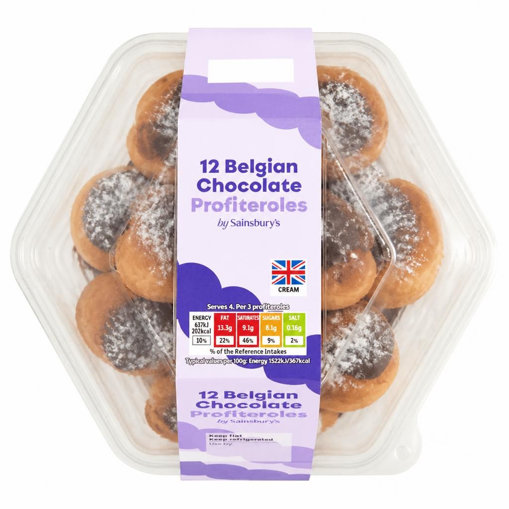 Sainsbury's Belgian Chocolate Profiteroles x12 220g