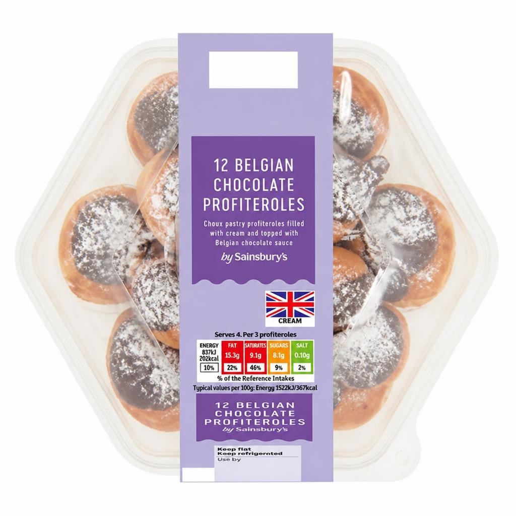 Sainsbury's Belgian Chocolate Profiteroles x12 220g