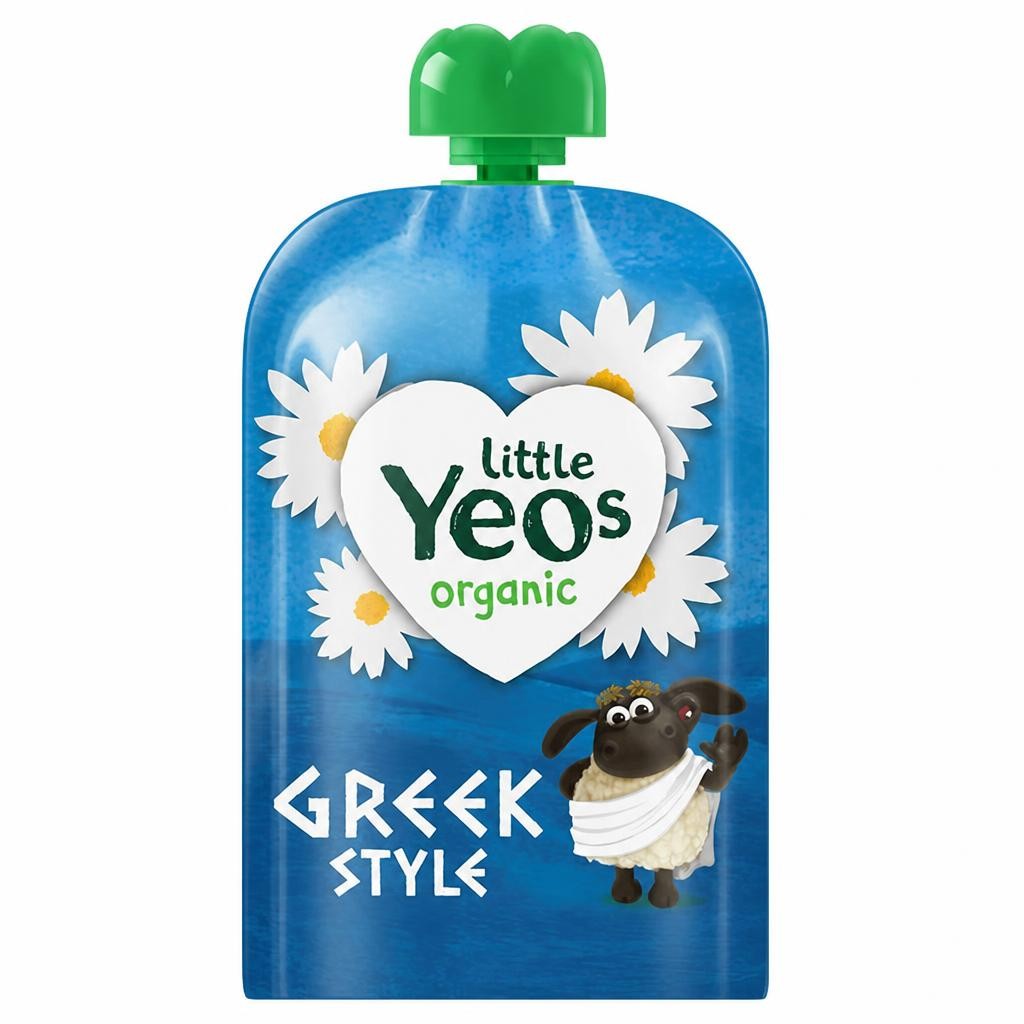 Yeo Valley Organic Little Yeos Natural Greek Style Kids Yogurt Pouch 85g