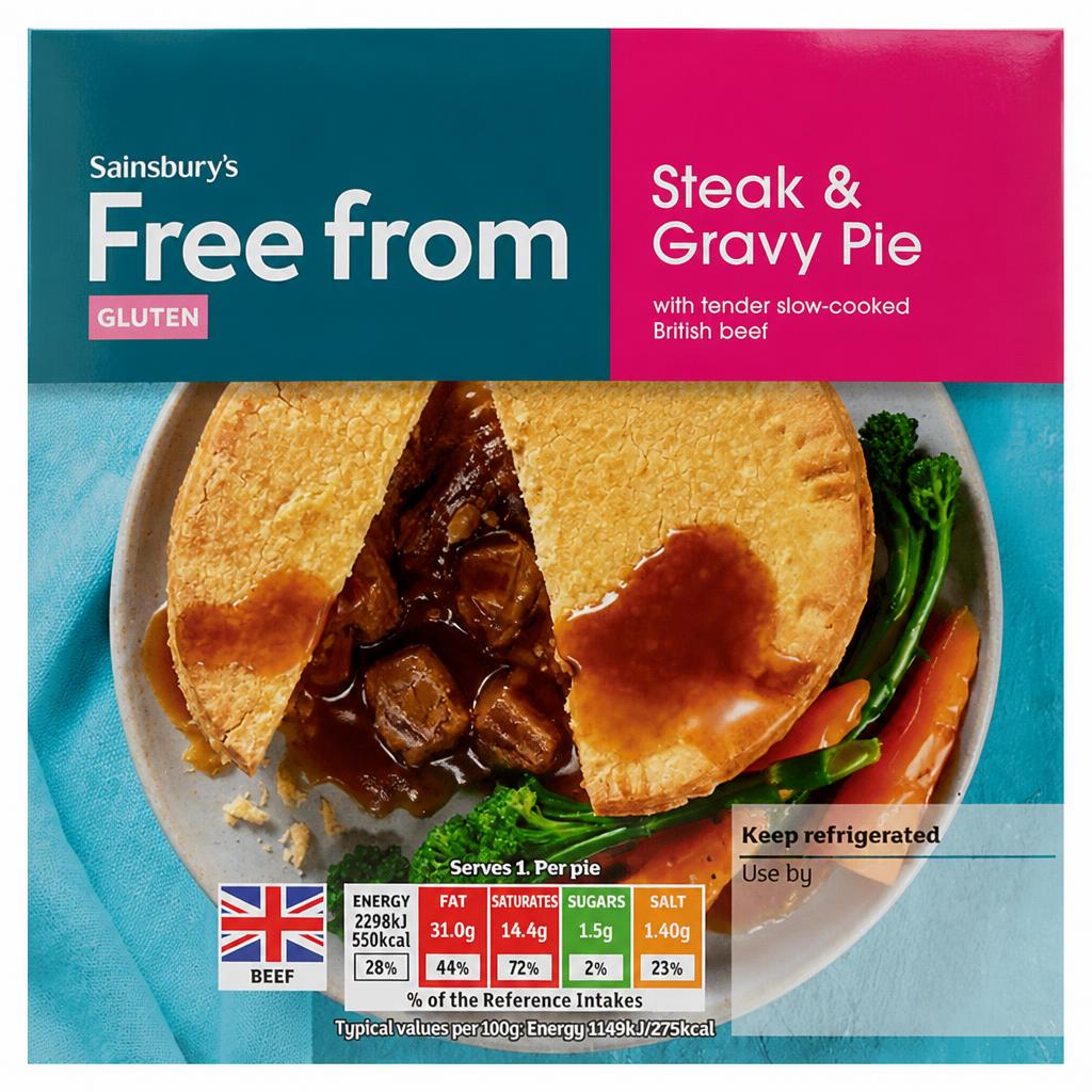 Sainsbury's Free From Steak & Gravy Pie 200g