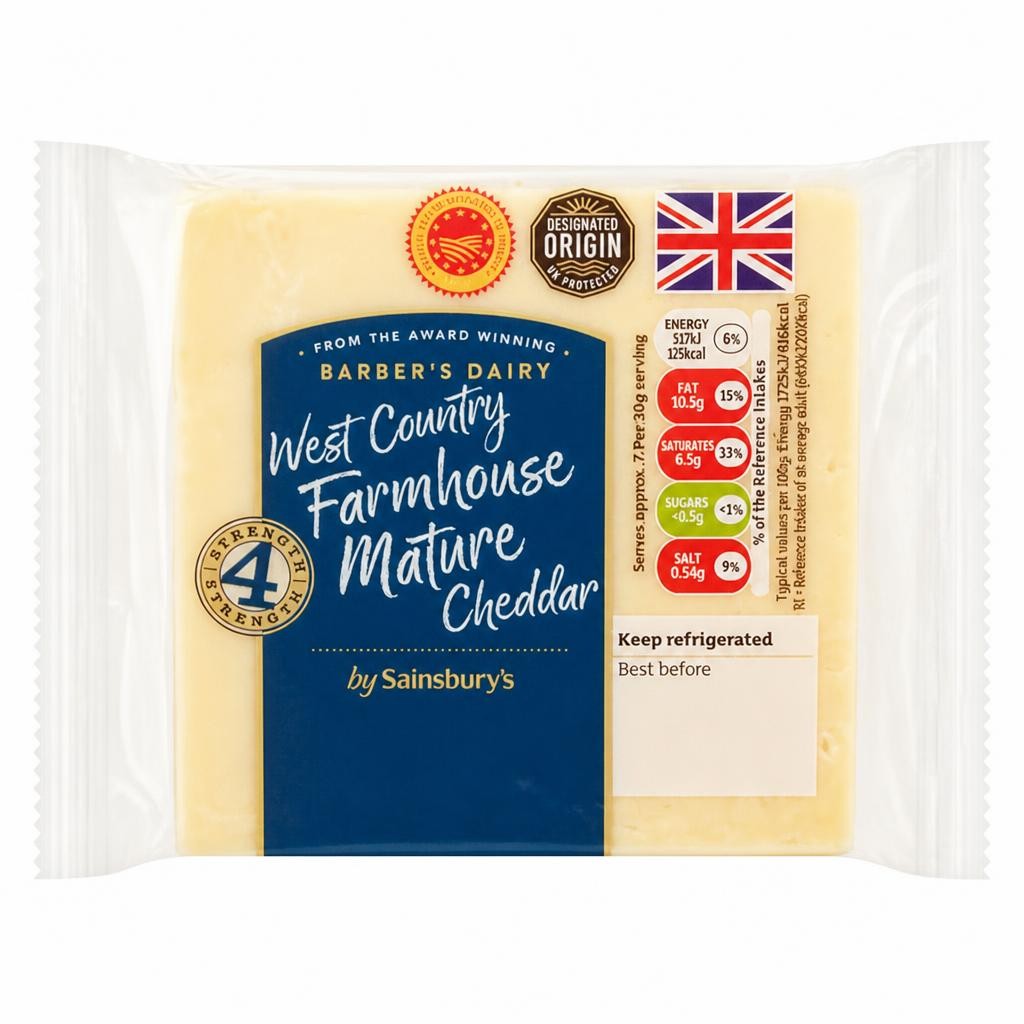 Sainsbury's West Country Farmhouse Mature Cheddar 220g