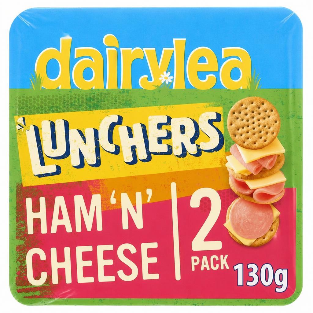 Dairylea Lunchers Ham 'N' Cheese Twin Pack 2 x 65g