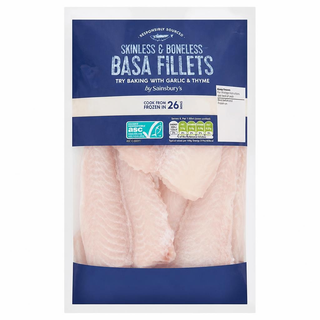 Sainsbury's Frozen Basa Fillets ASC 500g