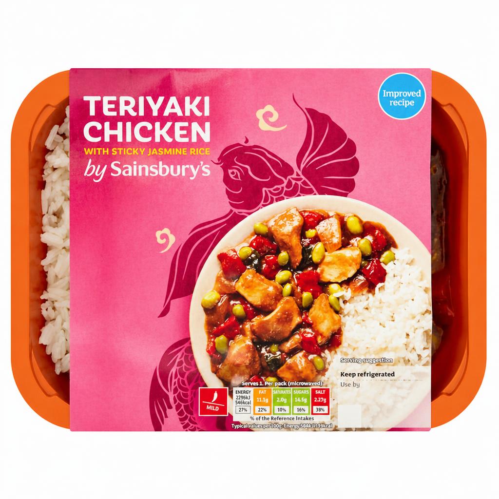 Sainsbury's Chinese Teriyaki Chicken with Sticky Jasmine Rice Ready Meal For 1 400g