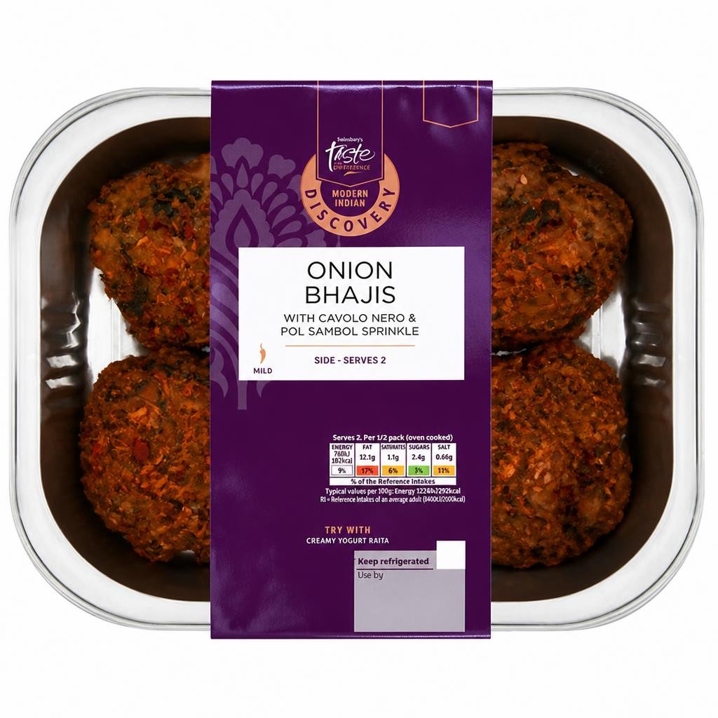 Sainsbury's Discovery 142g Onion Bhajis, Taste the Difference