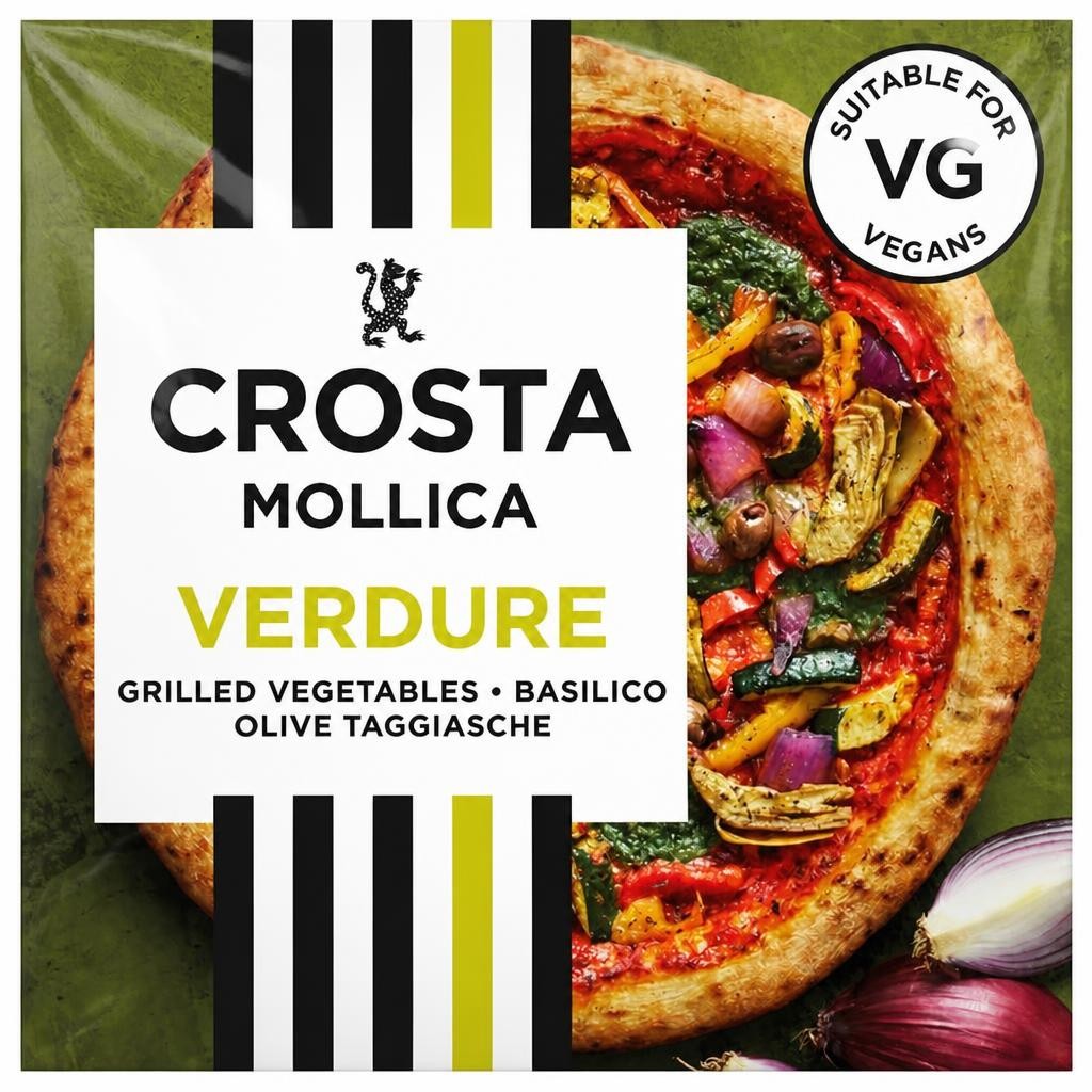 Crosta & Mollica Verdure Sourdough Pizza Grilled Vegetables, Taggiasca Olives & Basil Sauce 471g