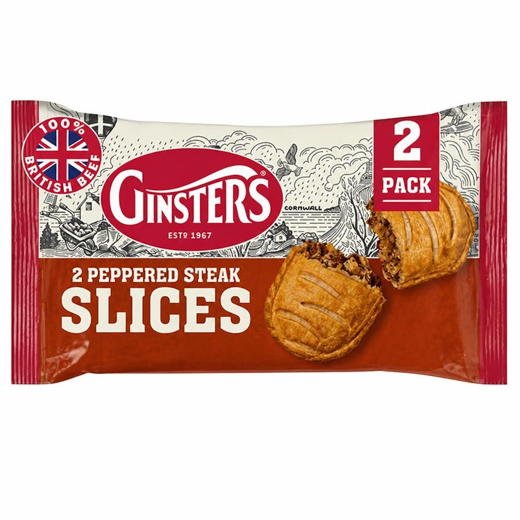 Ginsters Peppered Steak Slices x2 272g