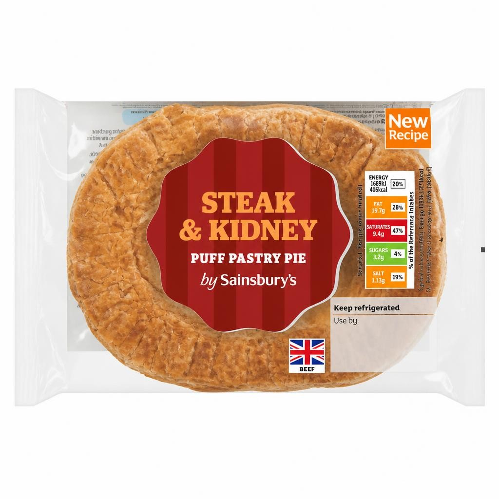 Sainsbury's Steak & Kidney Puff Pastry Pie 150g
