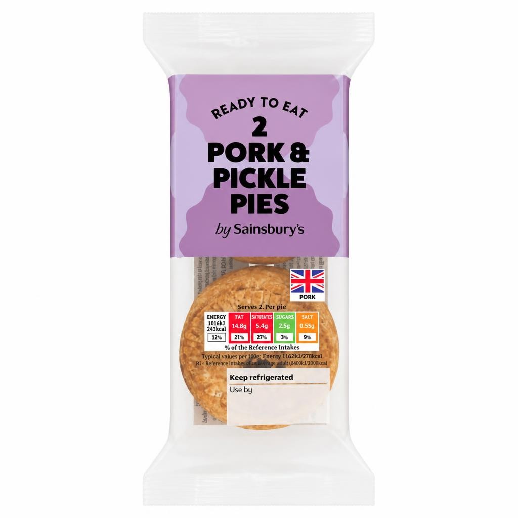 Sainsbury's Pork & Pickle Snack Pie x2 130g
