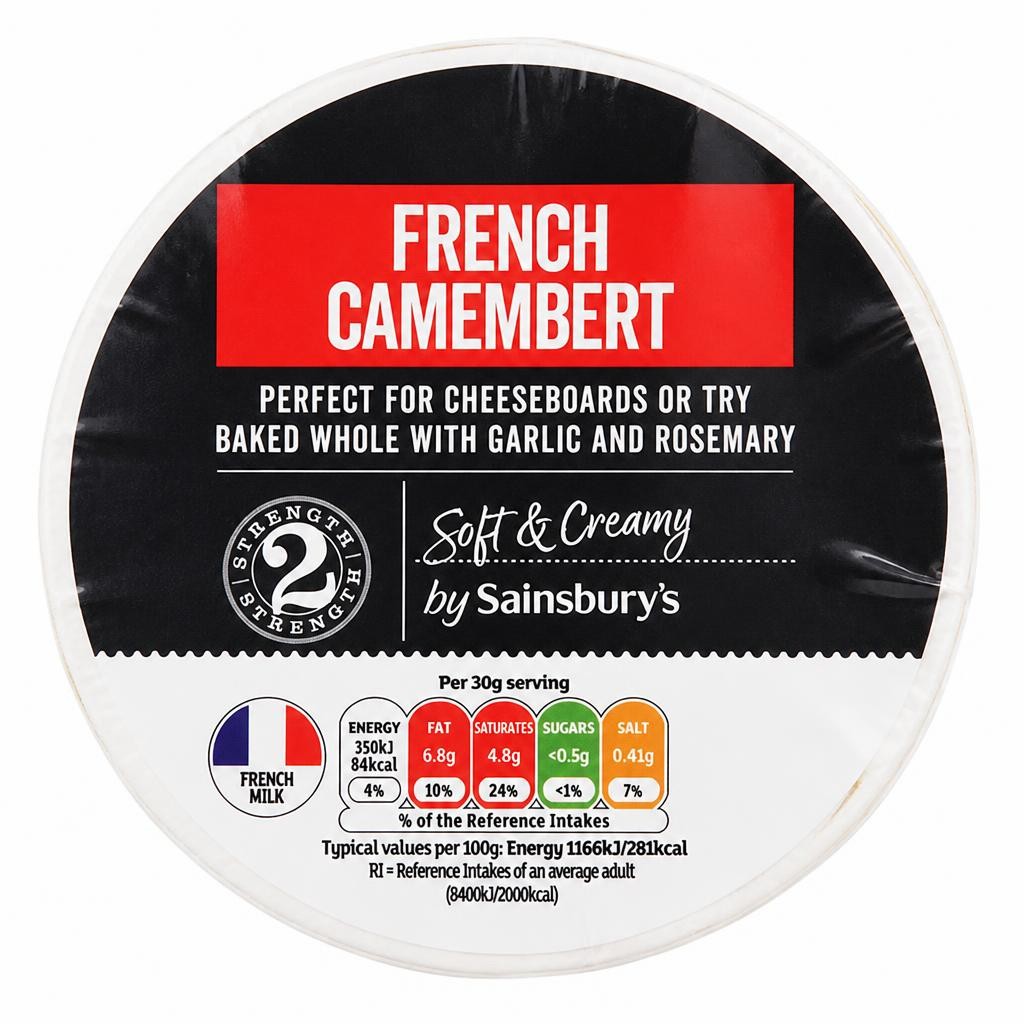 Sainsbury's French Camembert Cheese Whole 250g