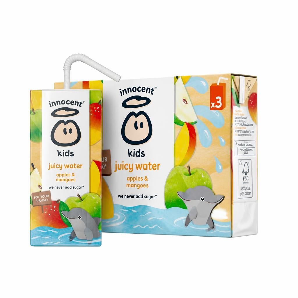 Innocent Kids Juicy Water Apples & Mangoes 3 x 200ml