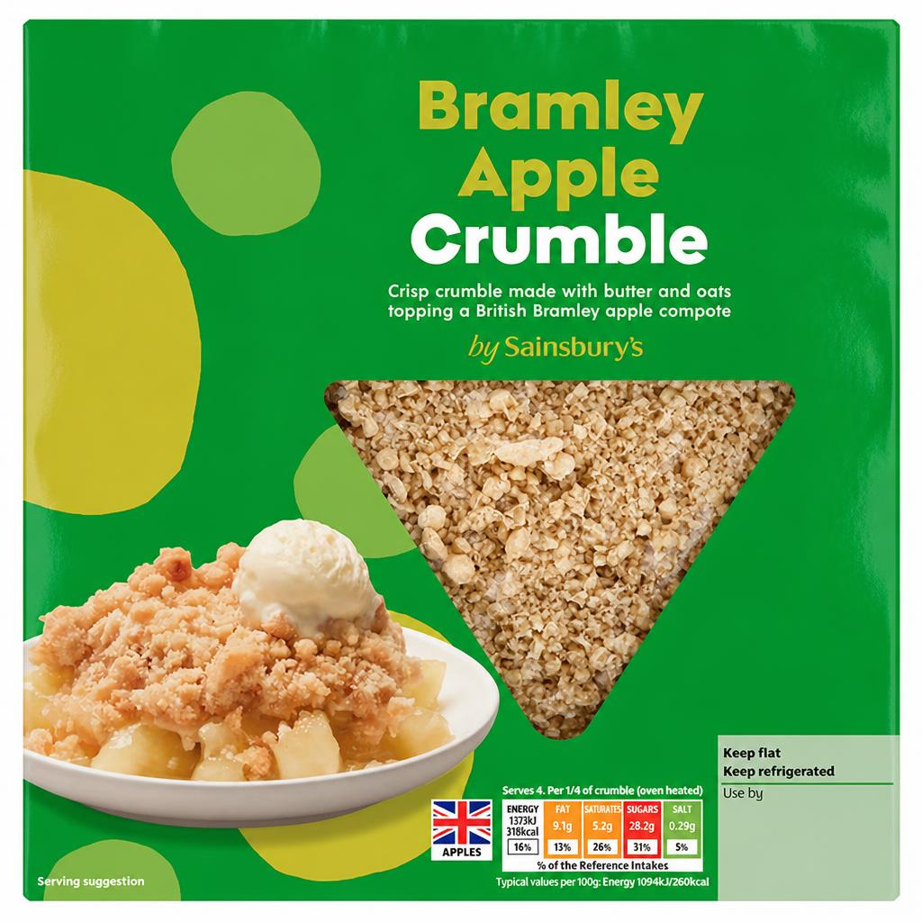 Sainsbury's Bramley Apple Crumble Dessert 500g