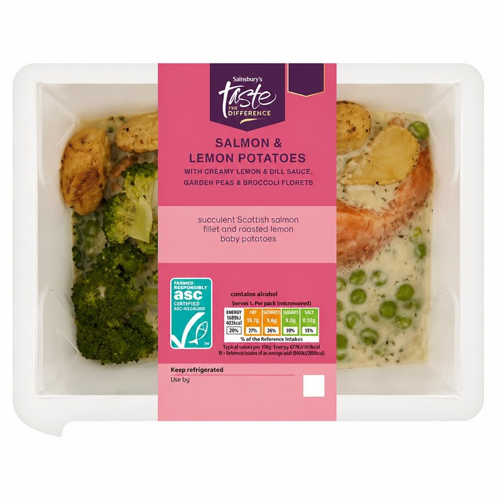 Sainsbury's Salmon & Lemon Potatoes, Taste the Difference 385g