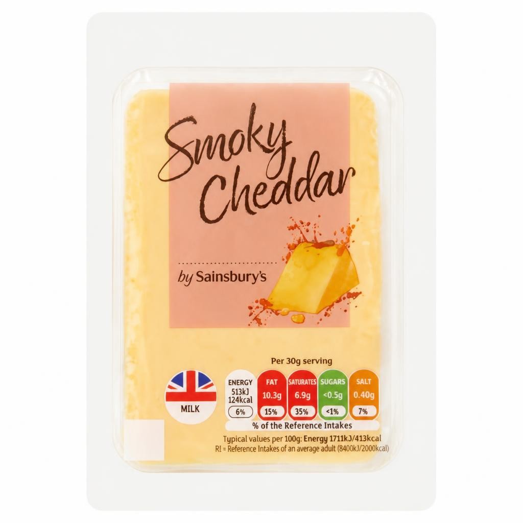 Sainsbury's Smoky Cheddar Cheese 200g
