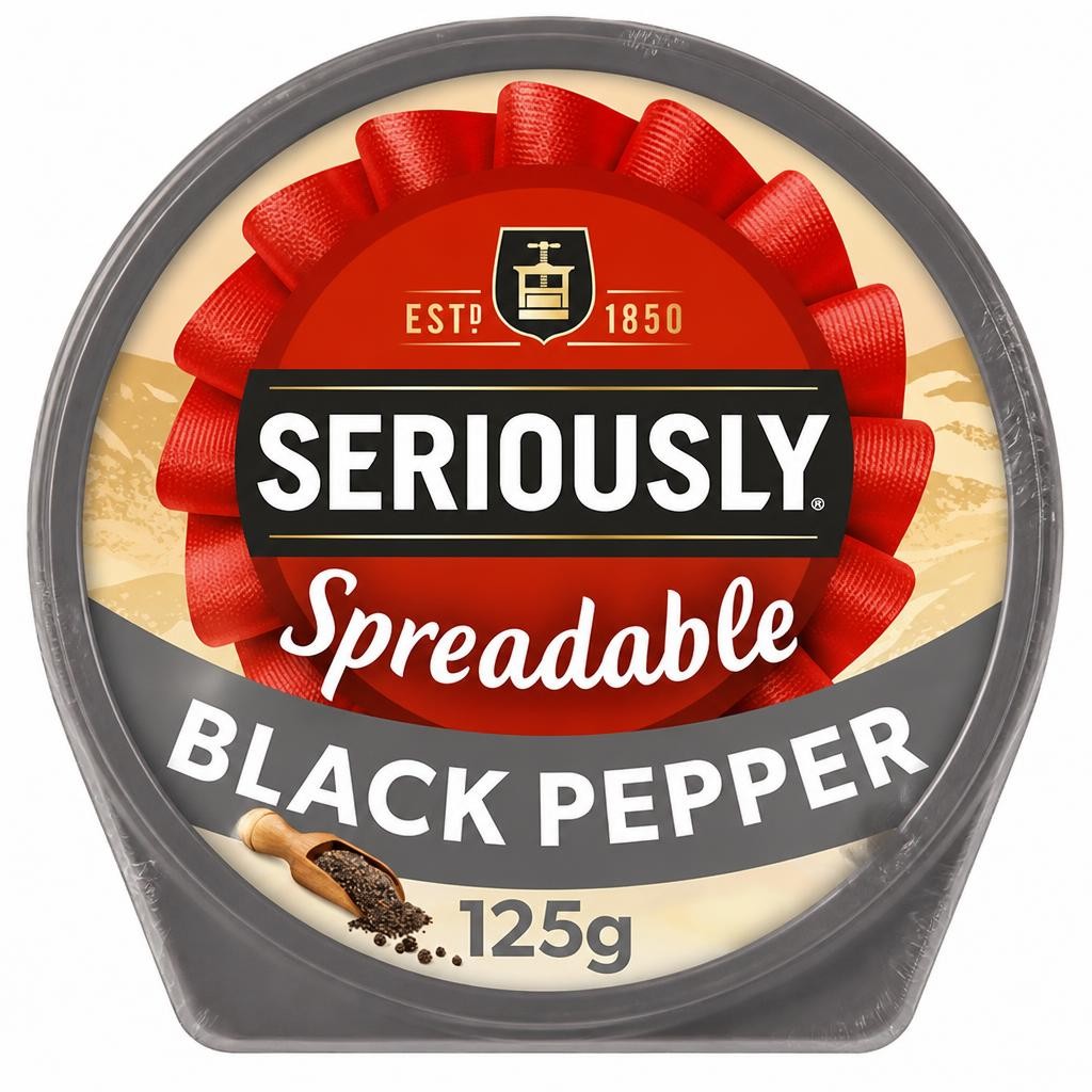 Seriously Spreadable Black Pepper Cheese Spread 125g