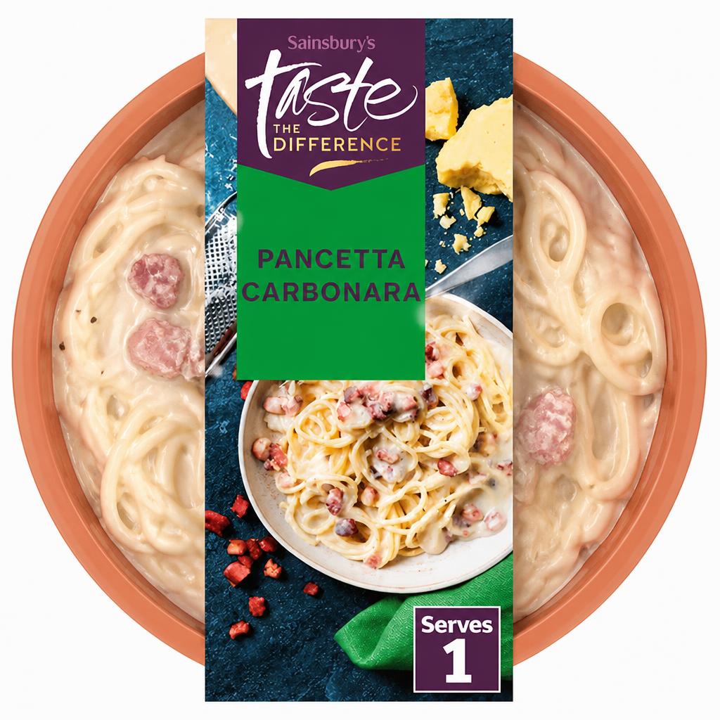 Sainsbury's Pancetta & Three Cheese Carbonara Ready Meal For 1, Taste the Difference 375g