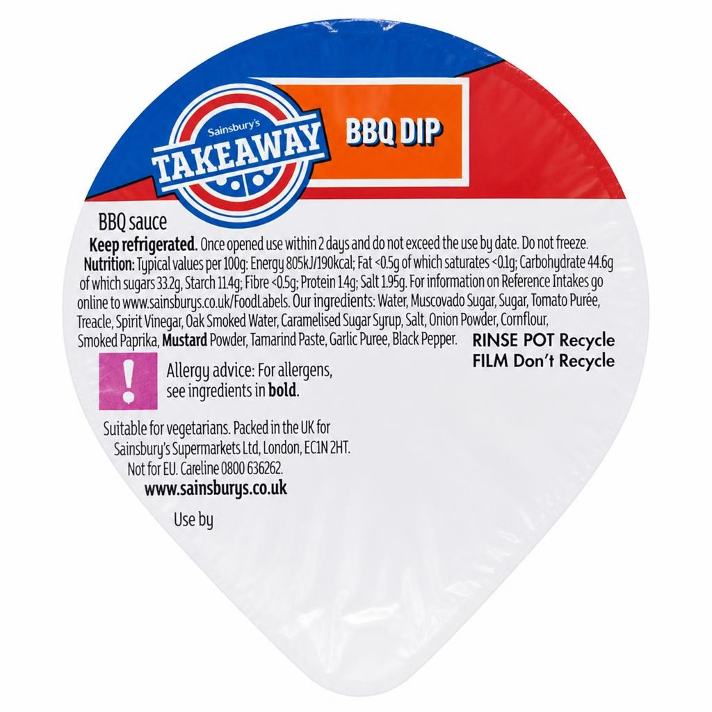 Sainsbury's Takeaway BBQ Dip 90g