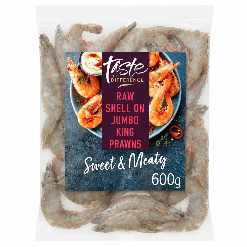 Sainsbury's Frozen Raw Shell on Jumbo King Prawns ASC, Taste the Difference 600g