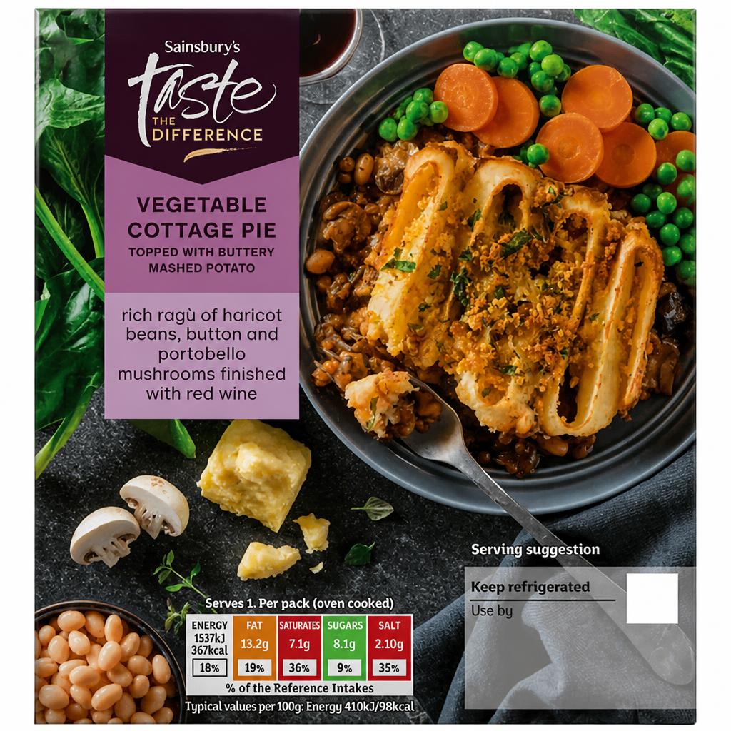 Sainbury's Vegetable Cottage Pie, Taste the Difference (Serves 1) 400g