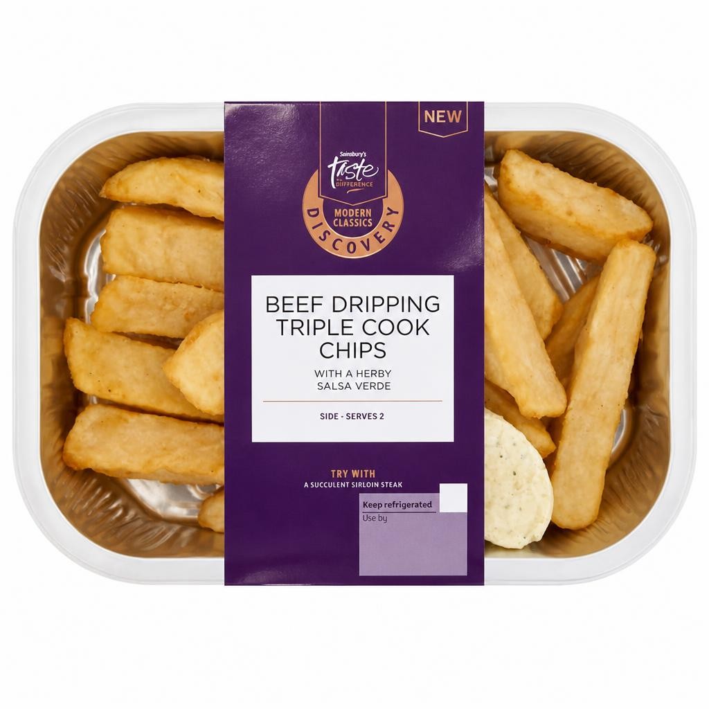 Sainsbury's Discovery 400g Beef Dripping Triple Cook Chips, Taste the Difference