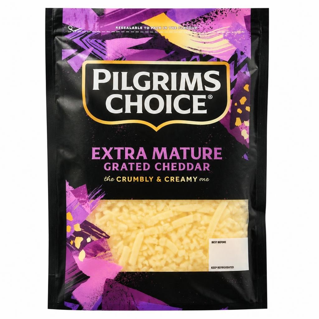 Pilgrims Choice Grated Extra Mature Cheddar 180g