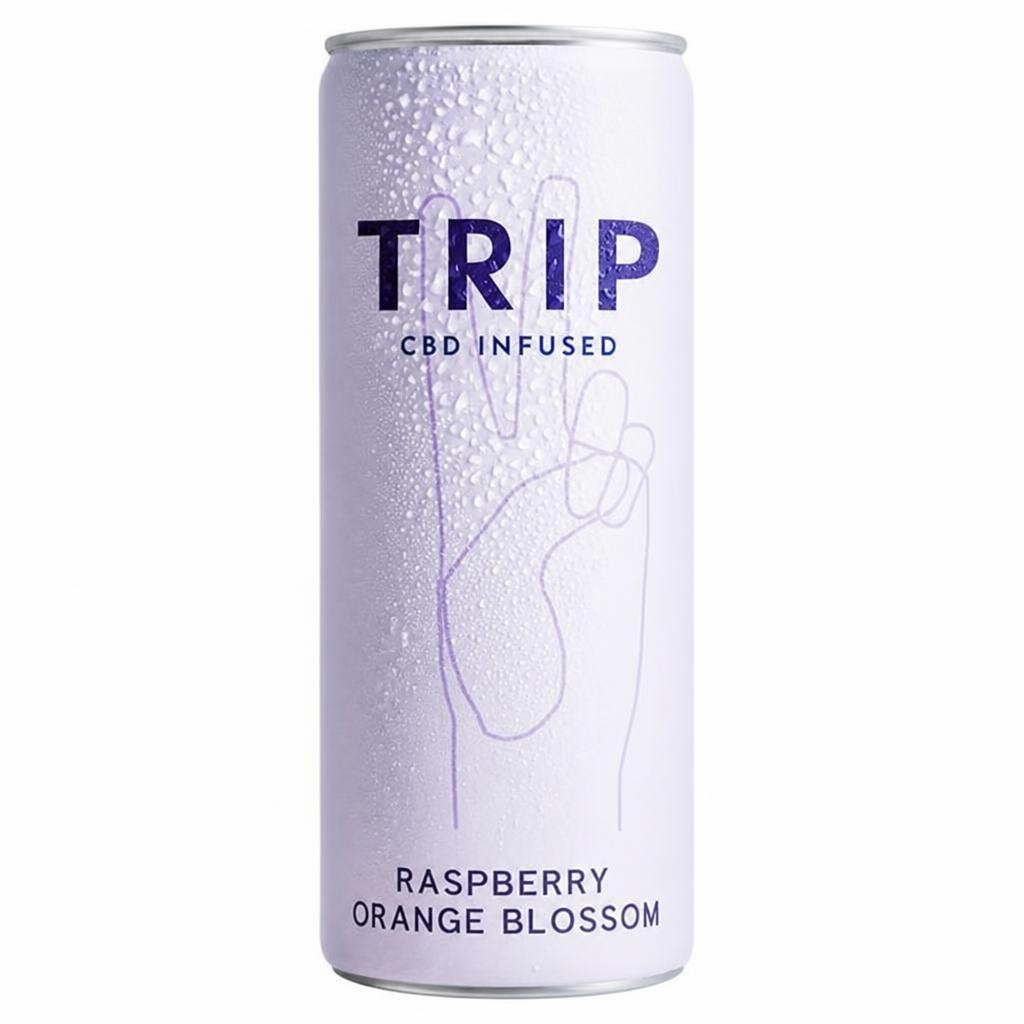 Trip Premium CBD Infused Raspberry Orange Blossom 250ml