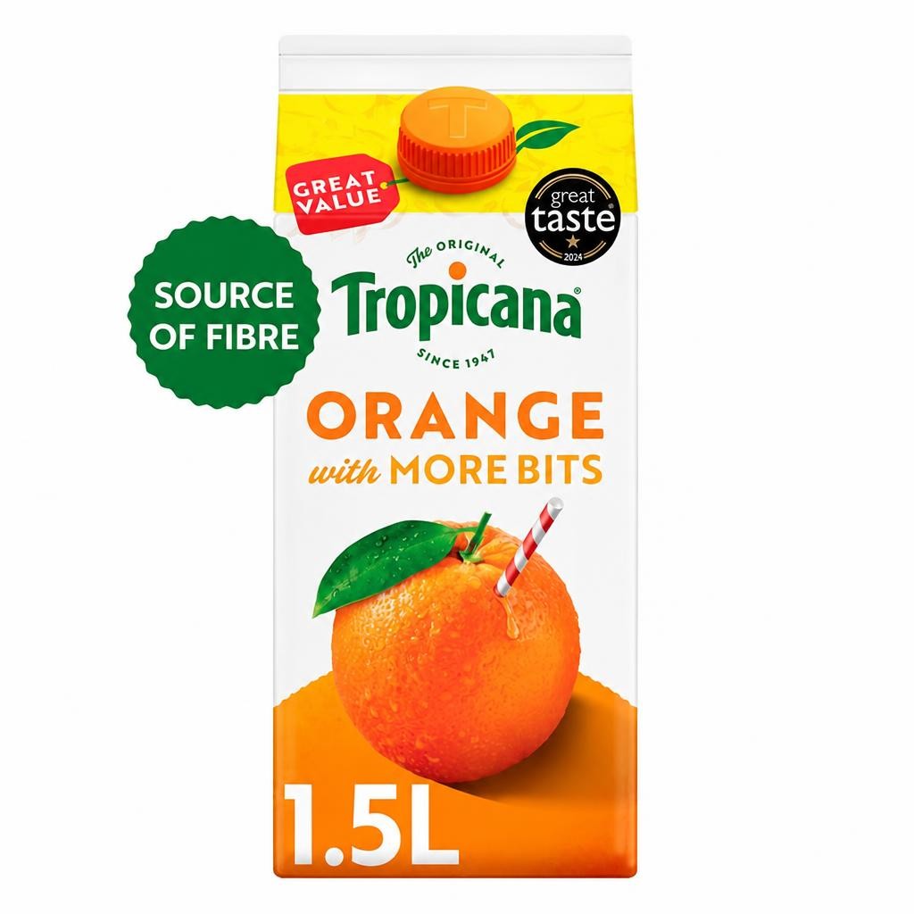 Tropicana Extra Pulpy Orange with More Juicy Bits Fruit Juice 1.5L