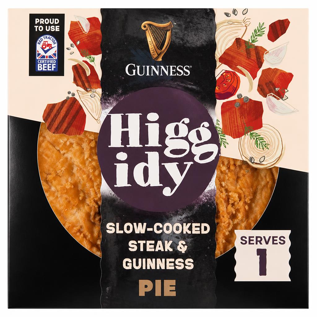 Higgidy Slow Cooked Steak & Guinness Pie with a Rosemary Sprinkle 200g