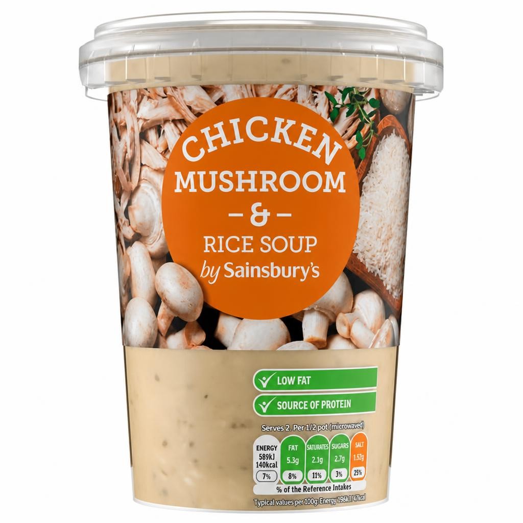 Sainsbury's Chicken Mushroom & Rice Soup 600g