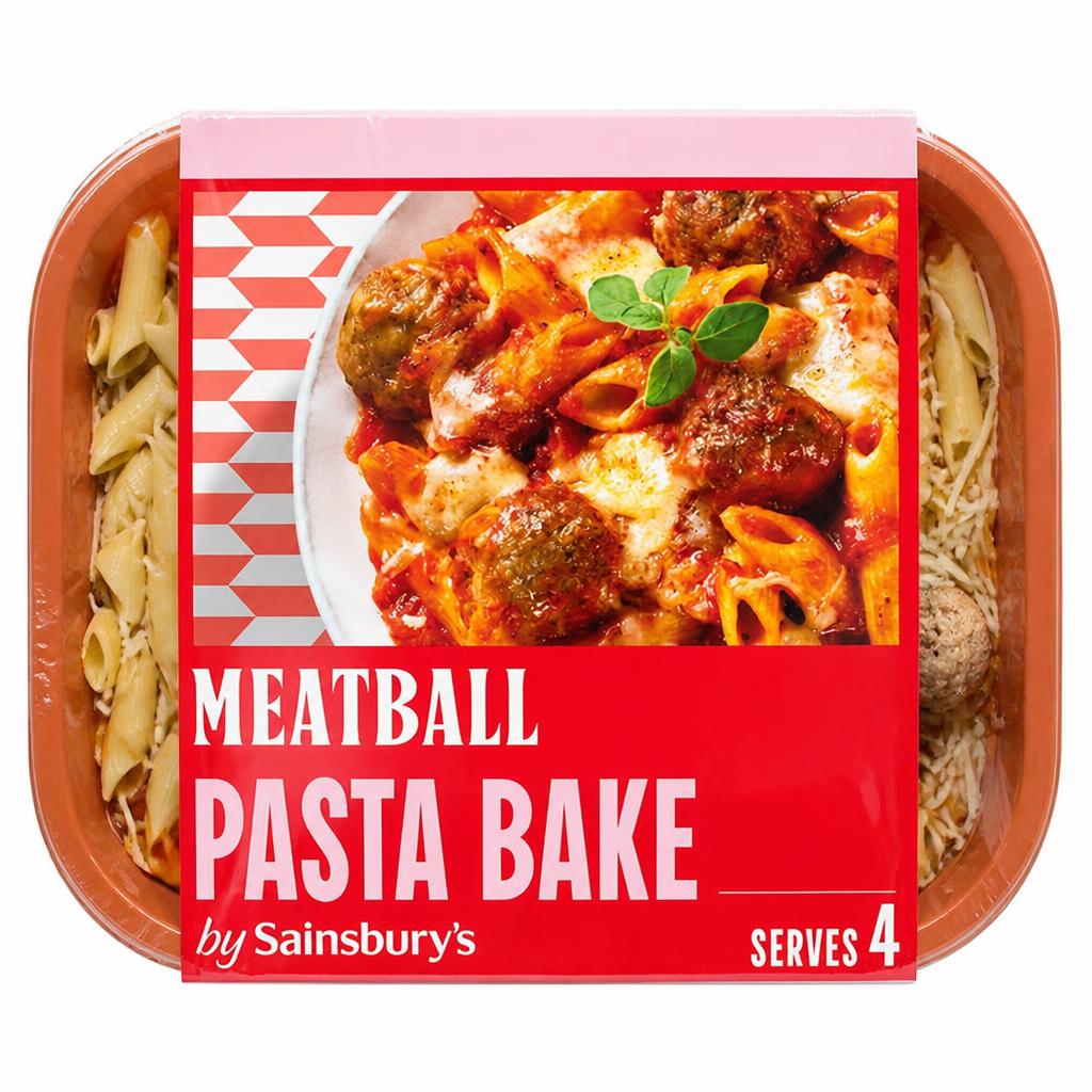 Sainsbury's Meatball Pasta Bake Ready Meal For 4 1.5kg