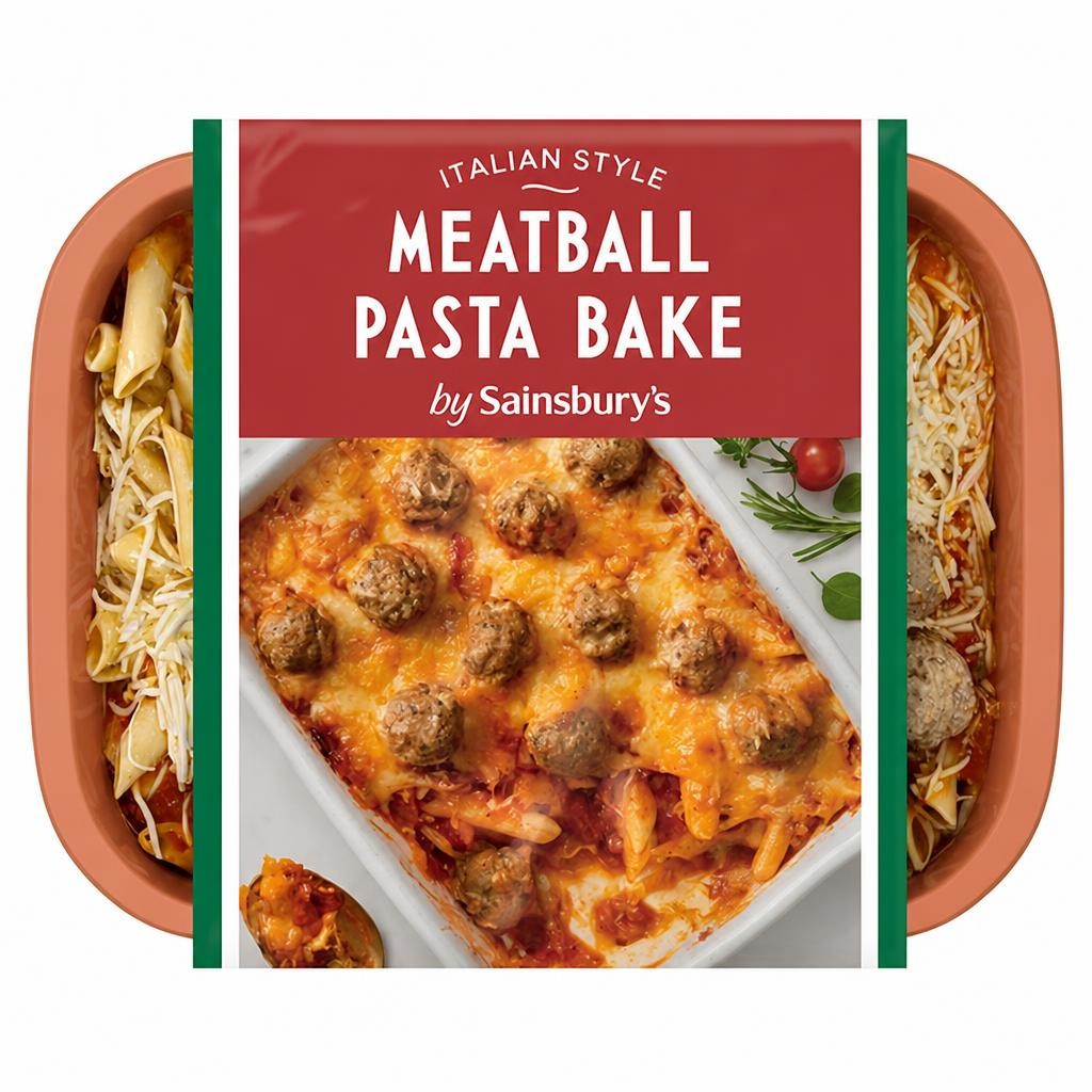 Sainsbury's Meatball Pasta Bake Ready Meal For 4 1.5kg