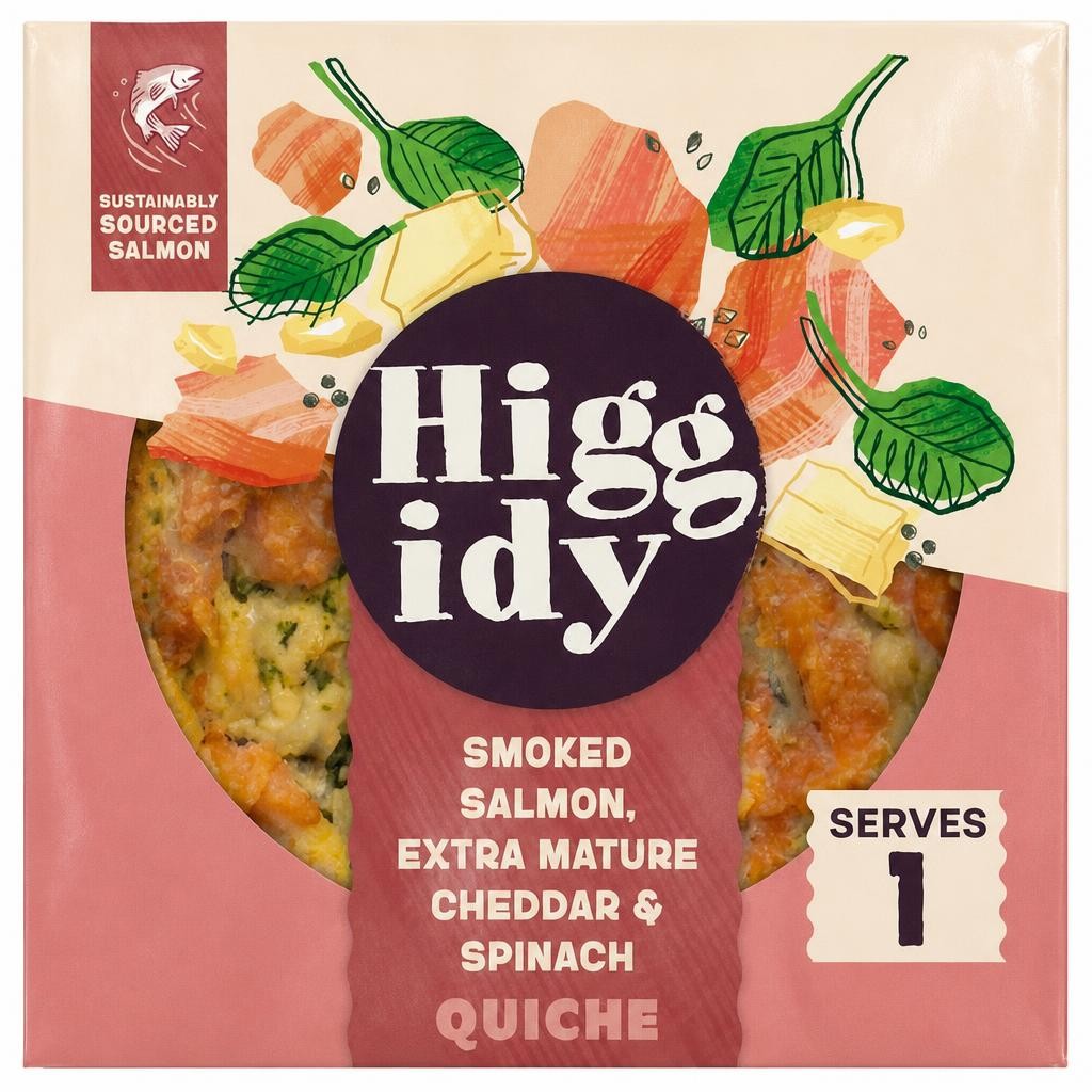 Higgidy Smoked Salmon & Spinach Quiche 155g