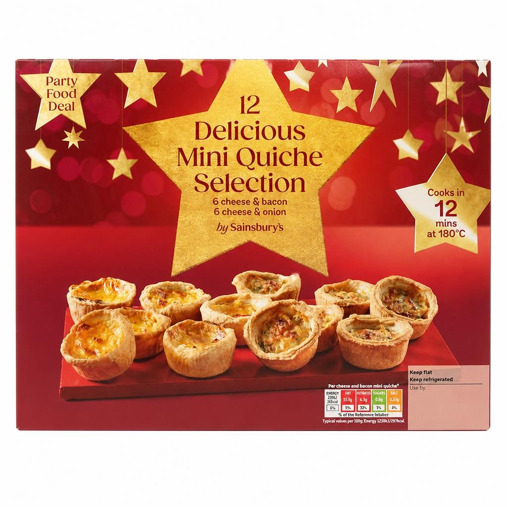 Sainsbury's Mini Quiche Selection x12 288g