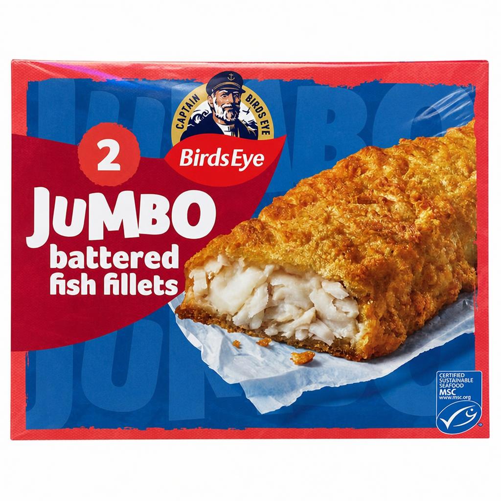 Birds Eye Jumbo Battered Fish Fillets x2 400g