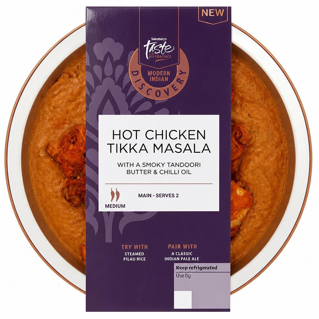 Sainsbury's Discovery 400g Hot Chicken Tikka Masala, Taste the Difference