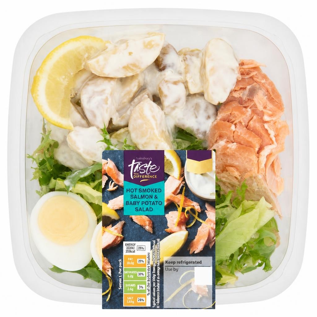 Sainsbury's Hot Smoked Salmon & Baby Potato Salad, Taste the Difference 270g