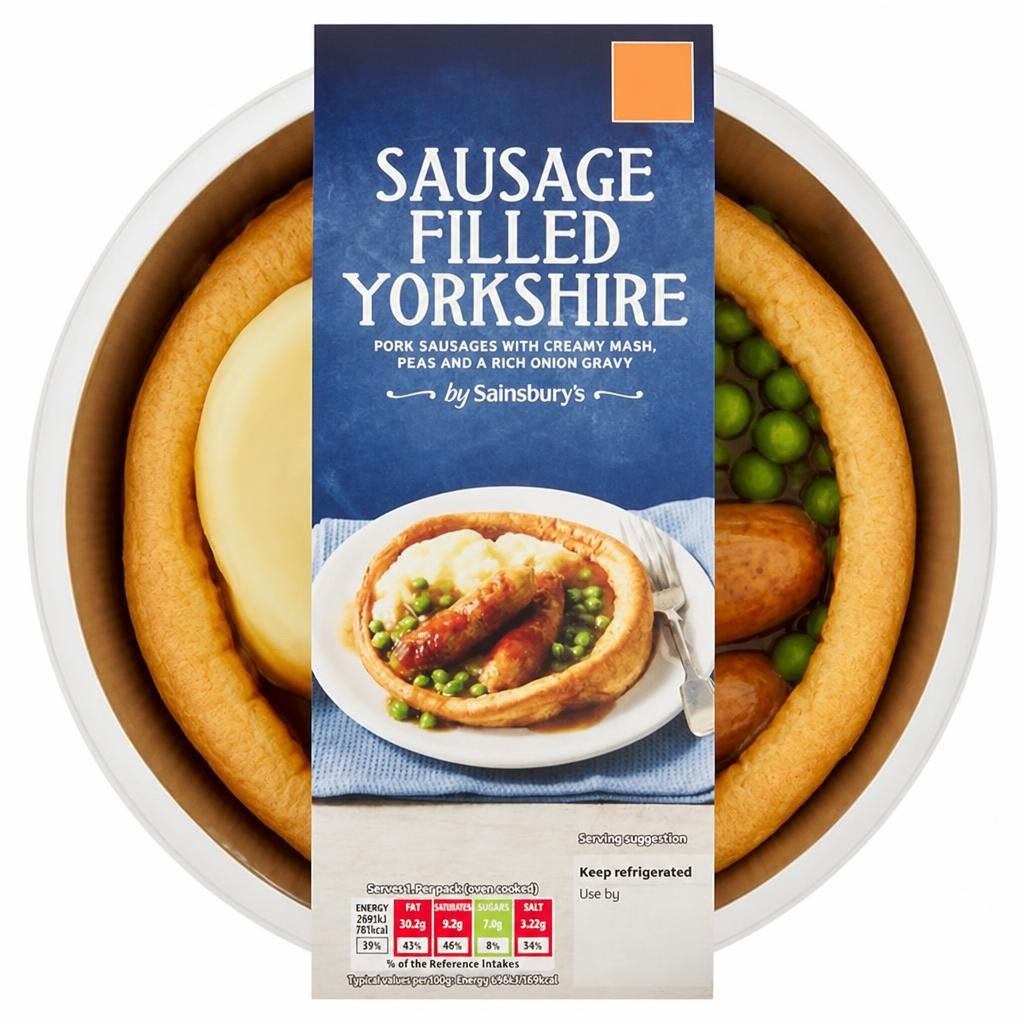 Sainsbury's Pub Classics Sausage Filled Yorkshire 470g (Serves 1)