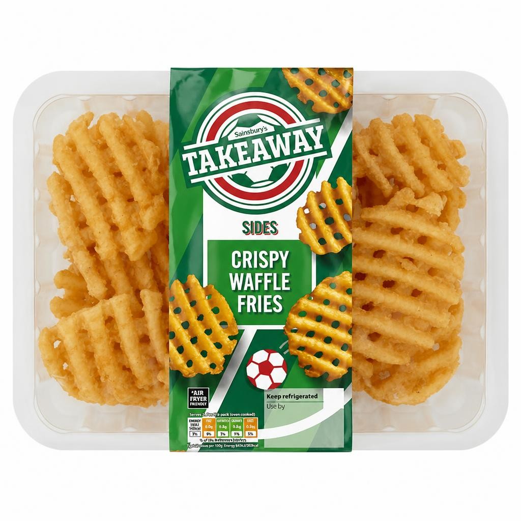 Sainsbury's Takeaway Sides Crispy Waffle Fries 300g