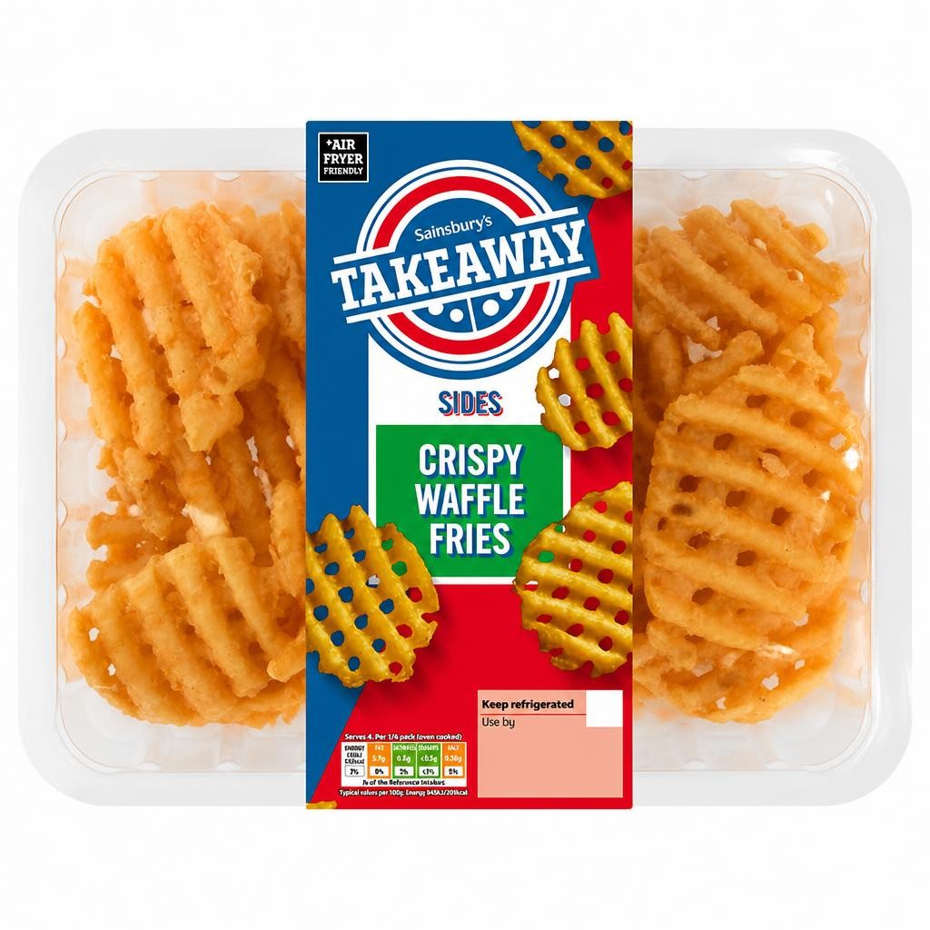 Sainsbury's Takeaway Sides Crispy Waffle Fries 300g