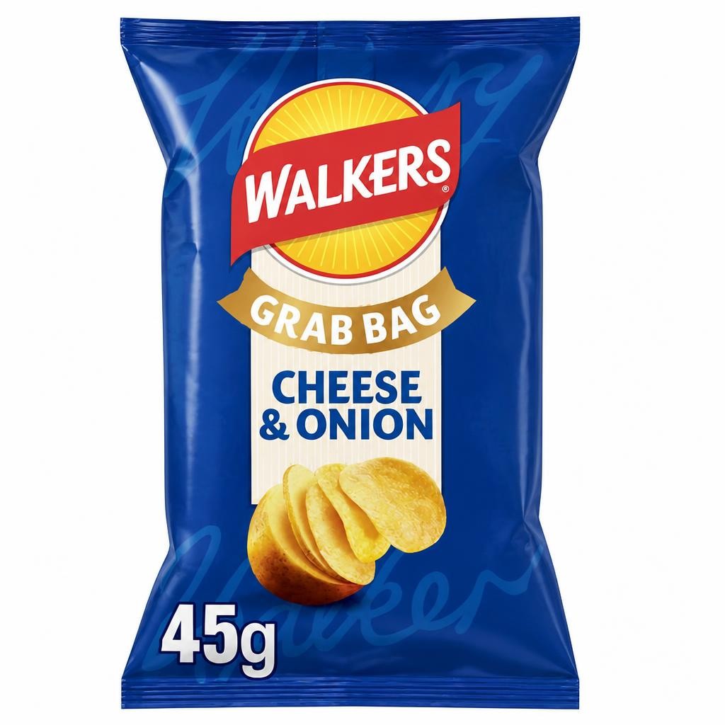 Walkers Cheese & Onion Crisps 45g